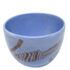 Bol bleu en céramique, décor nériage parme et bleu – Image 2