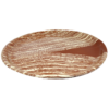 Grande assiette nerikomi ocre rouge et blanc – Image 3