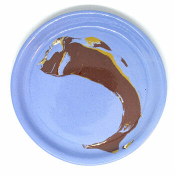 Petite assiette bleue decor nériage