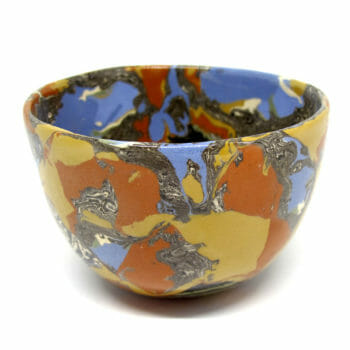 Bol à café céramique nerikomi polychrome